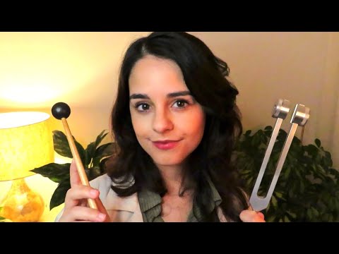 ASMR COZY Ear Exam 👂✨Ear to Ear Tuning Fork Medical Roleplay