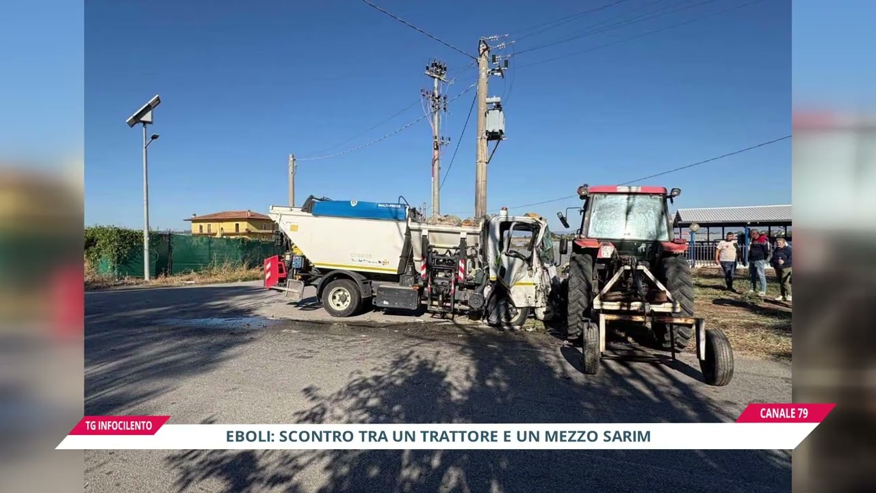 Trattore contro camion Sarim sulla SP30 a Eboli: illesi gli operatori