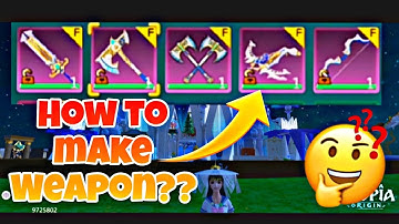 Utopia origin :- HOW TO MAKE WEAPON ? 