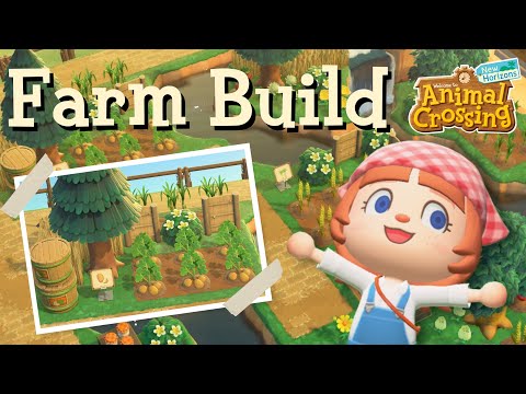 Making an Aesthetic Farm in Animal Crossing with the 2.0 Furniture and New Crops!! // speed build