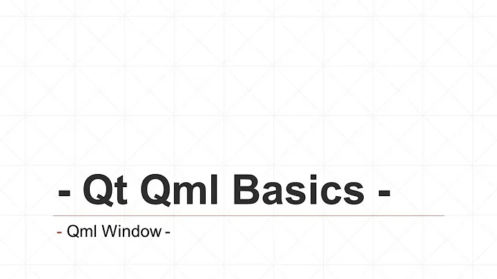 Qt Qml Basics - Qml Window - BenCoepp -