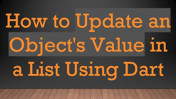 How to Update an Object