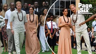 Fans Point Out The Ironic Name Of Meghan Markles Dress During Nigeria Trip Doing This On Purpose