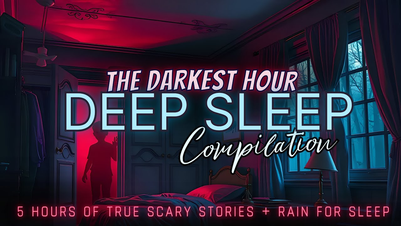 5 Hours of TRUE Scary Stories + rain for sleep 💤 NO ADS, just stories & black screen