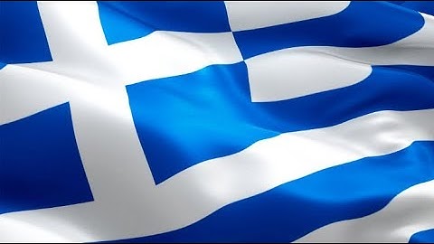 Greece Flag Wave Loop waving in wind. Realistic Greek Flag background. Greece flag Full HD