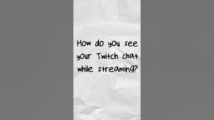 View Twitch Chat (While Streaming) #Shorts