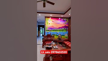 Hoàn thiện tranh dán tường 3d phong cảnh rất đẹp và rực rỡ