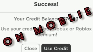 How To Convert Roblox Credits Into Robux On Mobile Youtube - robux.typeform.com to tbincm