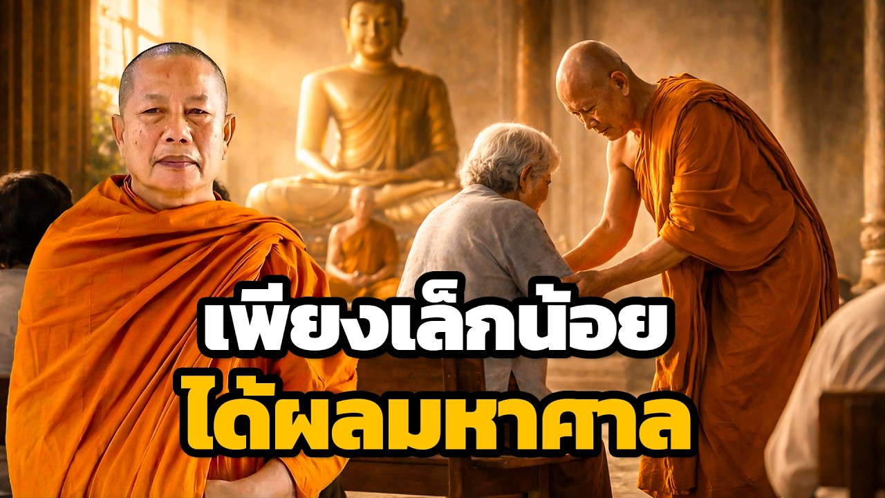 ทำบุญเพียงเล็กน้อยแต่ได้ผลมหาศาล ธรรมะคลายทุกข์ พระมหาบุญช่วย ปัญญาวชิโร