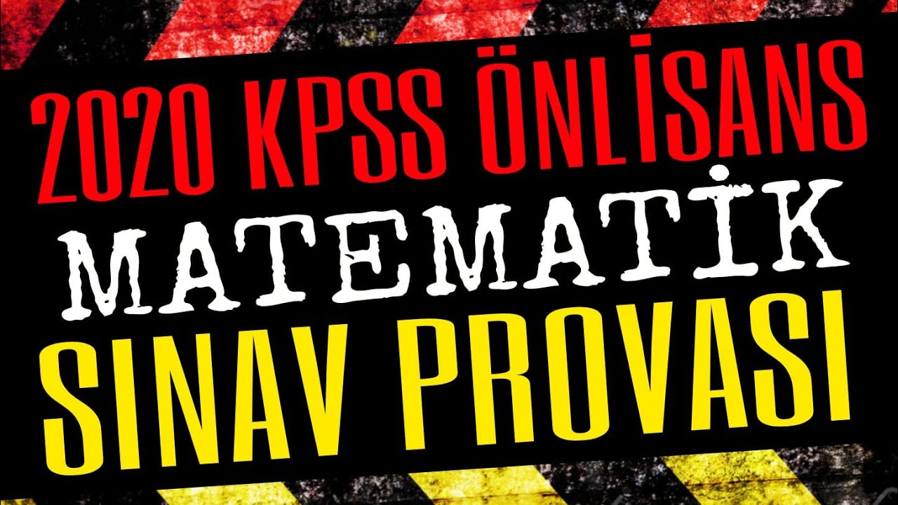 Kpss önlisans Matematik SINAV PROVASI 15 soru (cebirsel kısım)
