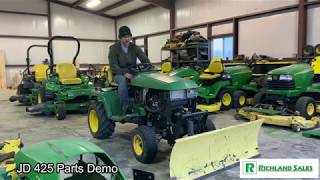 John Deere 425 Tractor Blade 3 Point Demonstration
