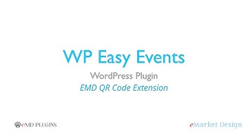 WP Easy Events WordPress Plugin - EMD QR Code Extension