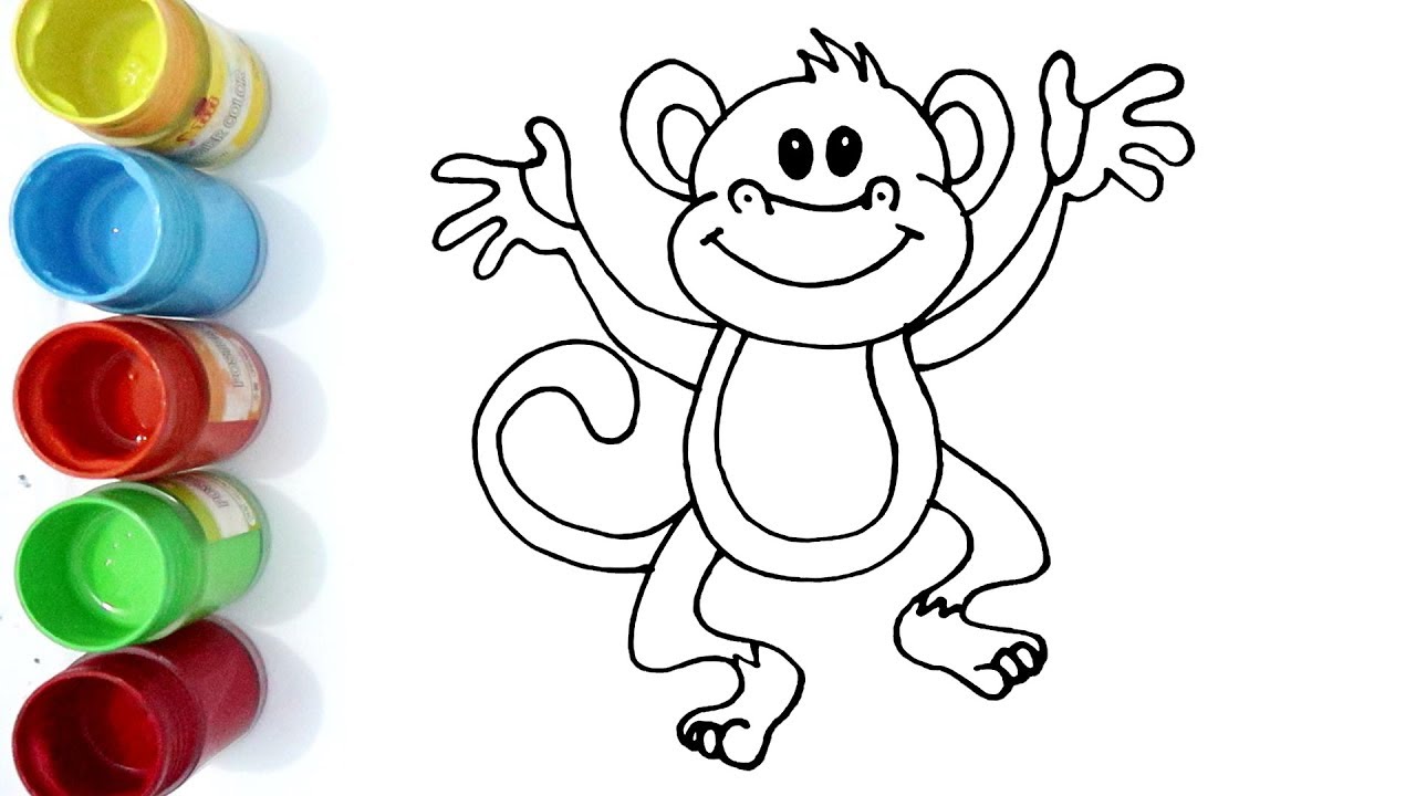  Cara Menggambar  dan Mewarnai Monyet YouTube