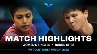 Ayhika Mukherjee vs Nima Mittelham | WS | WTT Contender Muscat 2022 (R32)