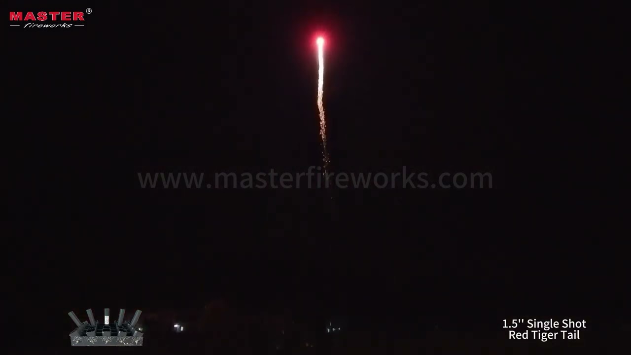 1.5'' Single Shot - Red Tiger Tail 