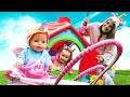 Baby Born Oyuncak Bebek Lina ve Maya, Unicorn olup ev yapıyor! Eğlenceli bebek bakma