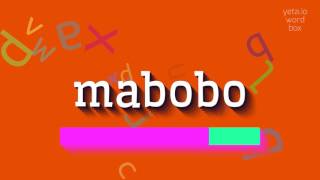 How to say 'mabobo'! (High Quality Voices)