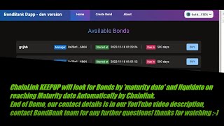 BondBank Team - Defi App  | Chainlink Hackathon 2022