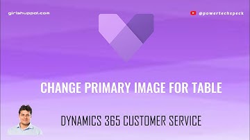 How to enable Primary Image for a Table for Entity in Dynamics 365 Customer Service Hub application?