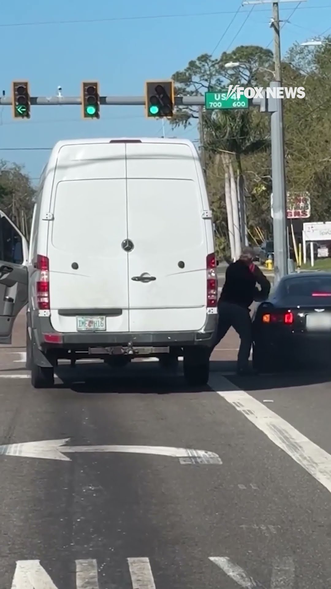 Driver shoots flare gun in heated road rage clash at stoplight in Florida