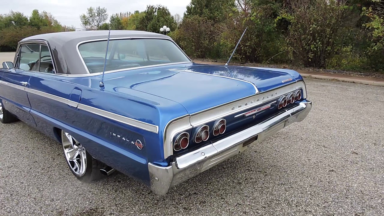 1964 impala blue ss impala for sale at www coyoteclassics com - YouTube