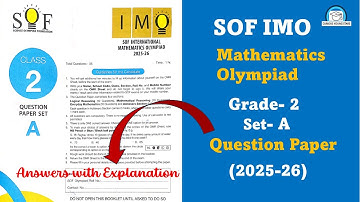 🎯 IMO Class 2 (2025–26) Question Paper with Complete Solution & Explanation | #olympiadpreparation