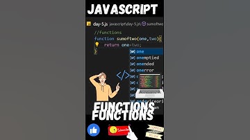 Functions in javascript and sum of two numbers in javascript