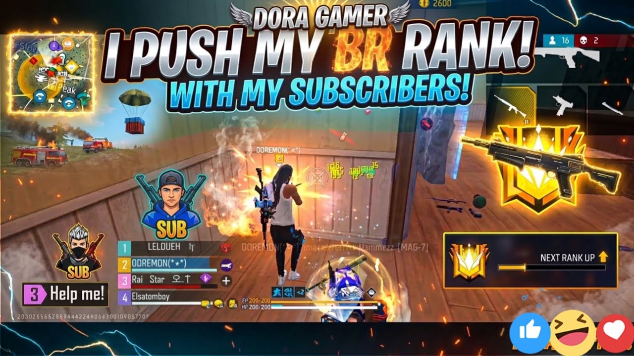 I PUSH MY BR RANK WITH MY SUBSCRIBERS || FREE FIRE || #freefire # ...