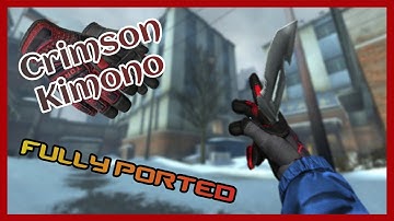 [CS GO MOBILE] CS:GO FBI hands + Crimson Kimono gloves | CS 1.6 WEAPON PACK