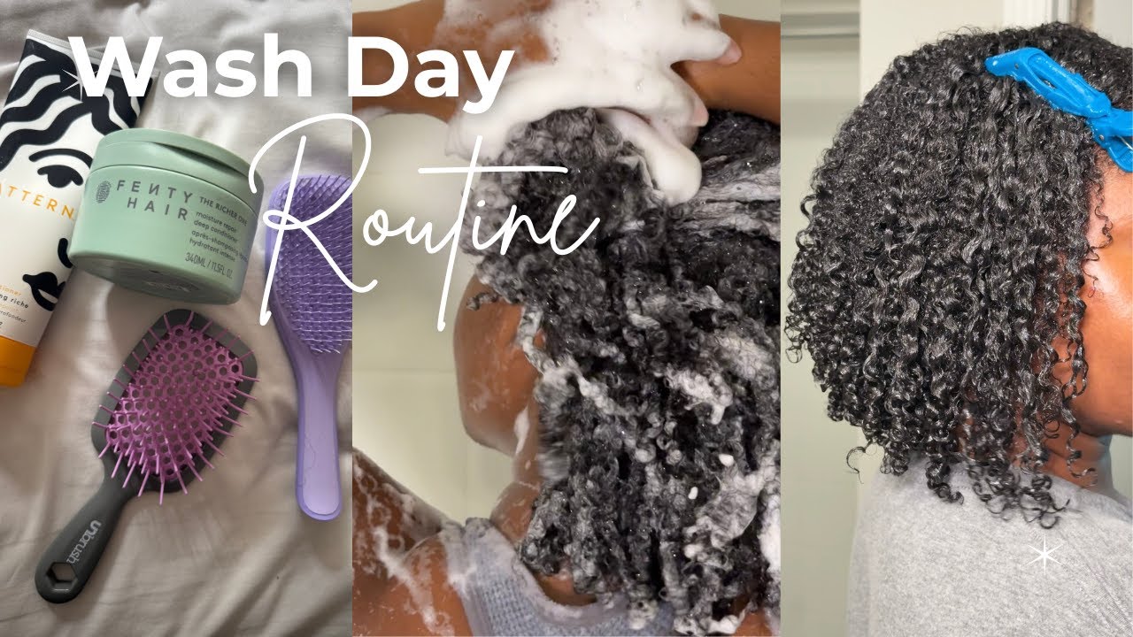 Wash Day Routine for Natural Hair | Moisture, Growth + NO Breakage ...