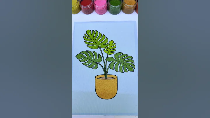 Satisfying Plant 🌿 Sand Art Painting | Relaxing ASMR #shorts