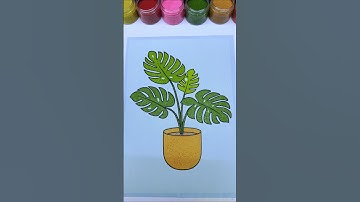 Satisfying Plant 🌿 Sand Art Painting | Relaxing ASMR #shorts