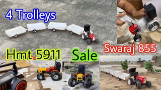 swaraj 855 Remote control tractor with trolley and hmt 5911 homemade tractor sale