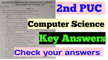 2nd PUC Computer Science Key Answers#Shivamurthysacademy#2ndpucexam#pdf