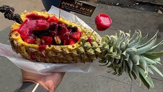 Pineapple Mix Fruit Jacuzzi Shake Bath | Indian Street Food