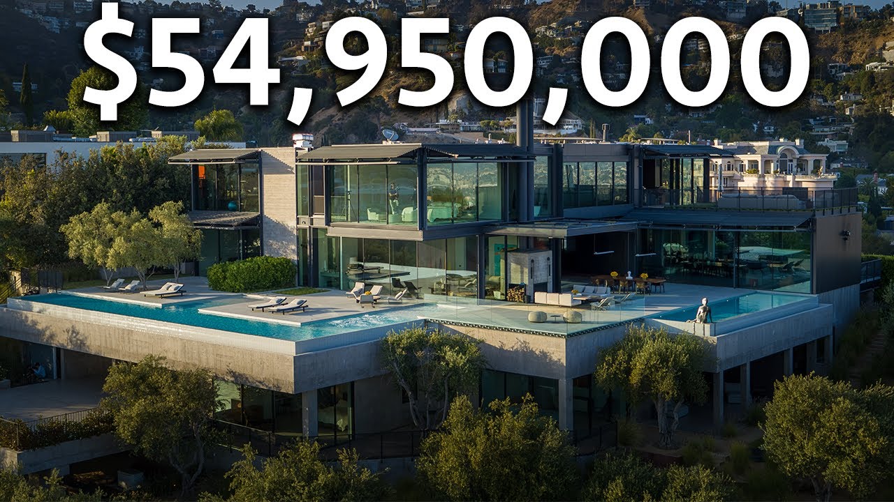 Touring a $54,950,000 Futuristic Los Angeles MEGA MANSION!