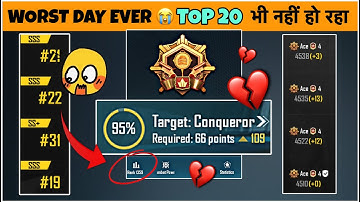 DAY🇮🇳11 : I QUIT 💔 Rank-Push 😭. C9S26 Every Match H@ckers. How To Survive Top 10 in Conqueror ✅