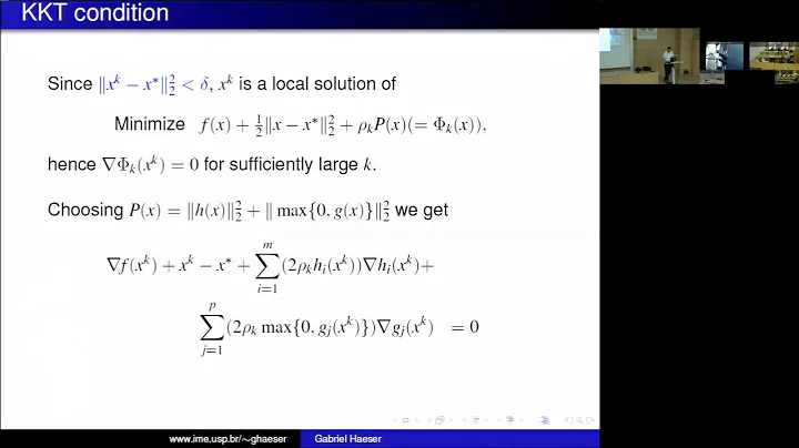 Lecture 3/8 - Optimality Conditions and Algorithms in Nonlinear Optimization