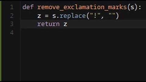 Python - Remove Exclamation Marks | Codewars 8KYU