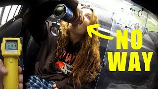 Bodycam DUI Arrest - 19-Year-Old Slips Out of Handcuffs and Chugs a White Claw in the Police Car