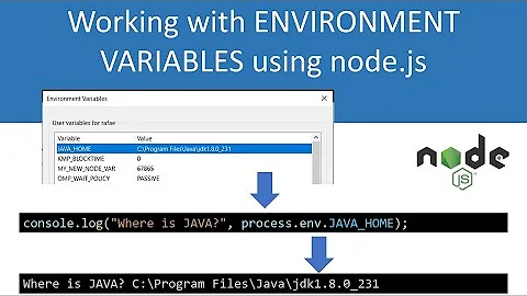 ENVIRONMENT VARIABLES: reading that from your node.js application