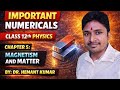 Magnetism and matter important numericals chapter class 12 physics