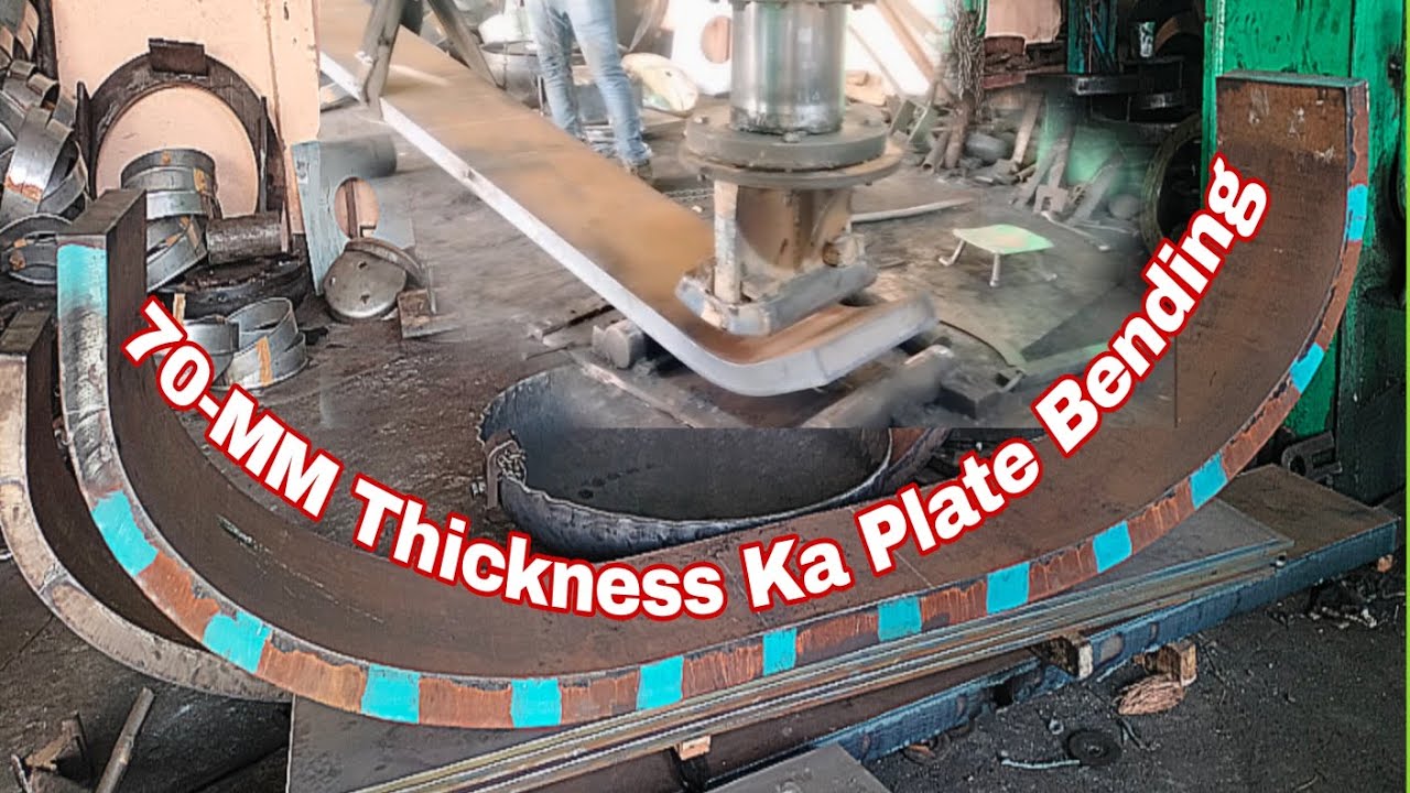70 MM Thickness Ka Plate Pending Hydraulic Press Machine se Parat ...