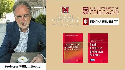 An introduction to Rasch Measurement by Professor William Boone