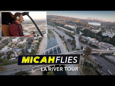 Helicopter View of the LA River | Van Nuys to Long Beach