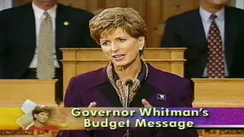 Gov. Christine Todd Whitman's Final State Budget Address (2001)