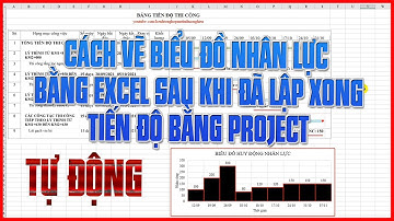 Cách vẽ biểu đồ nhân lực bằng excel sau khi đã lập xong tiến độ bằng project