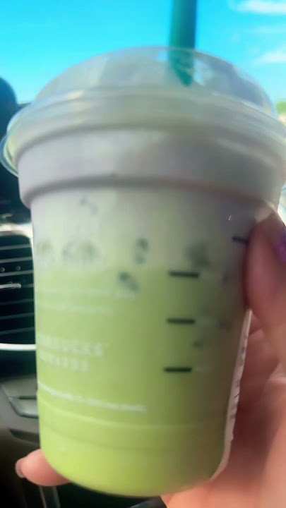 Lavender matcha latte