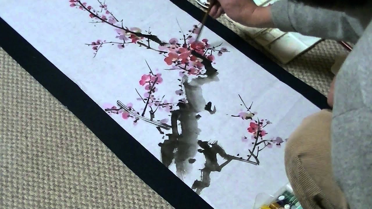 梅の描き方水墨画家白浪 Youtube
