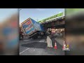 Too-Tall Truck Falls Victim To Westwood’s ‘Can-Opener’ Bridge